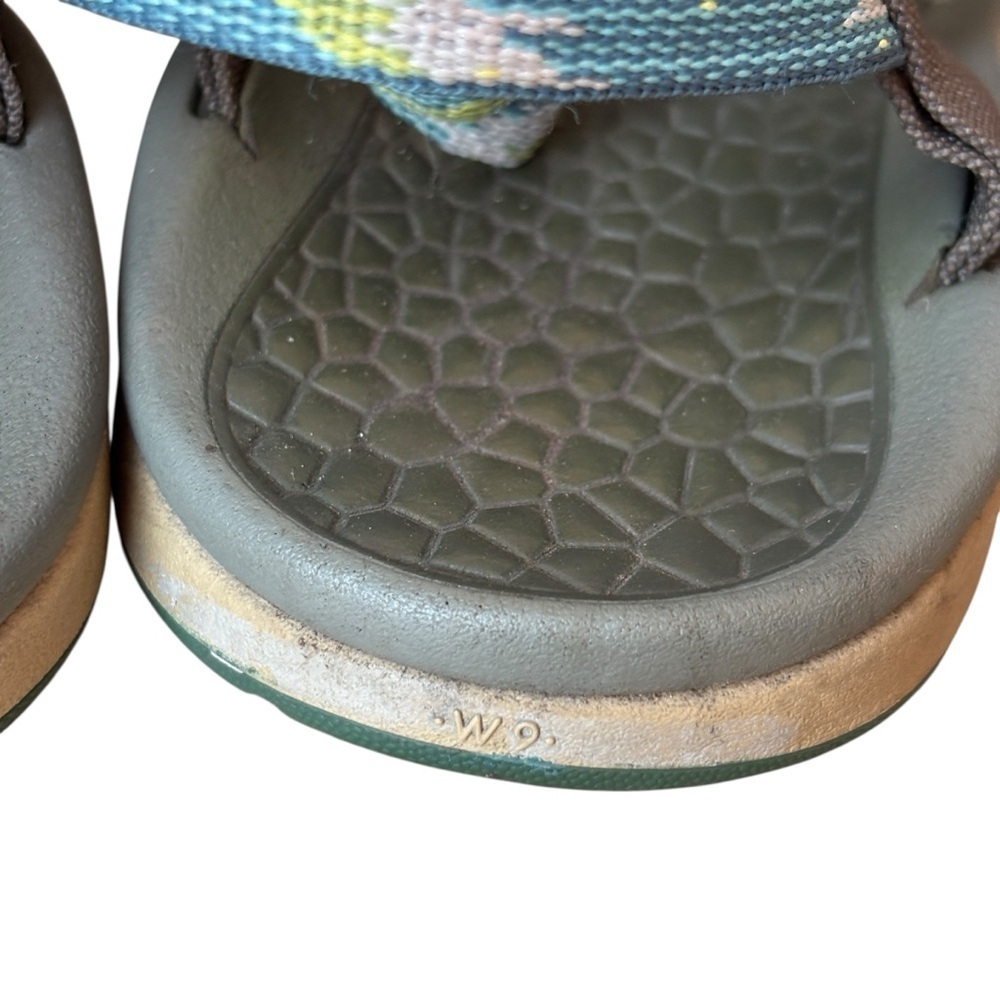 Chaco Z Cloud X2 Aqua Green Blue Toe Thong Sandals Size 9 Womens - Picture 5 of 8
